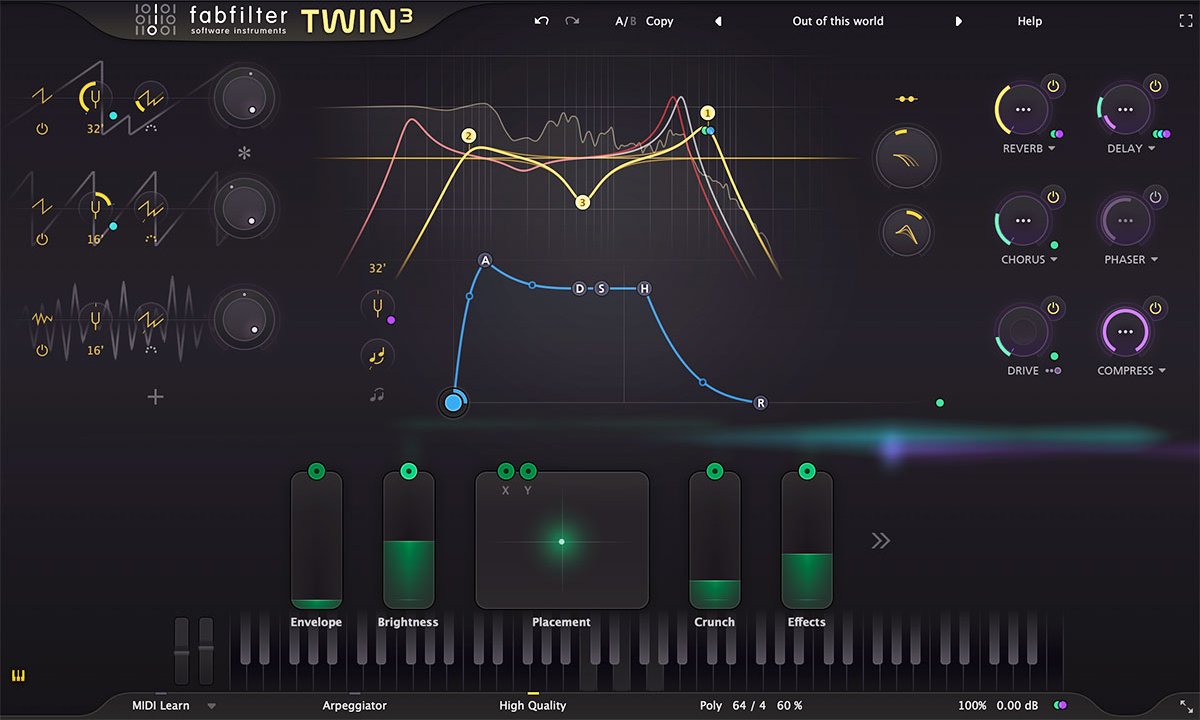 FabFilter Twin 3.10 adds MPE and over 200 new presets
